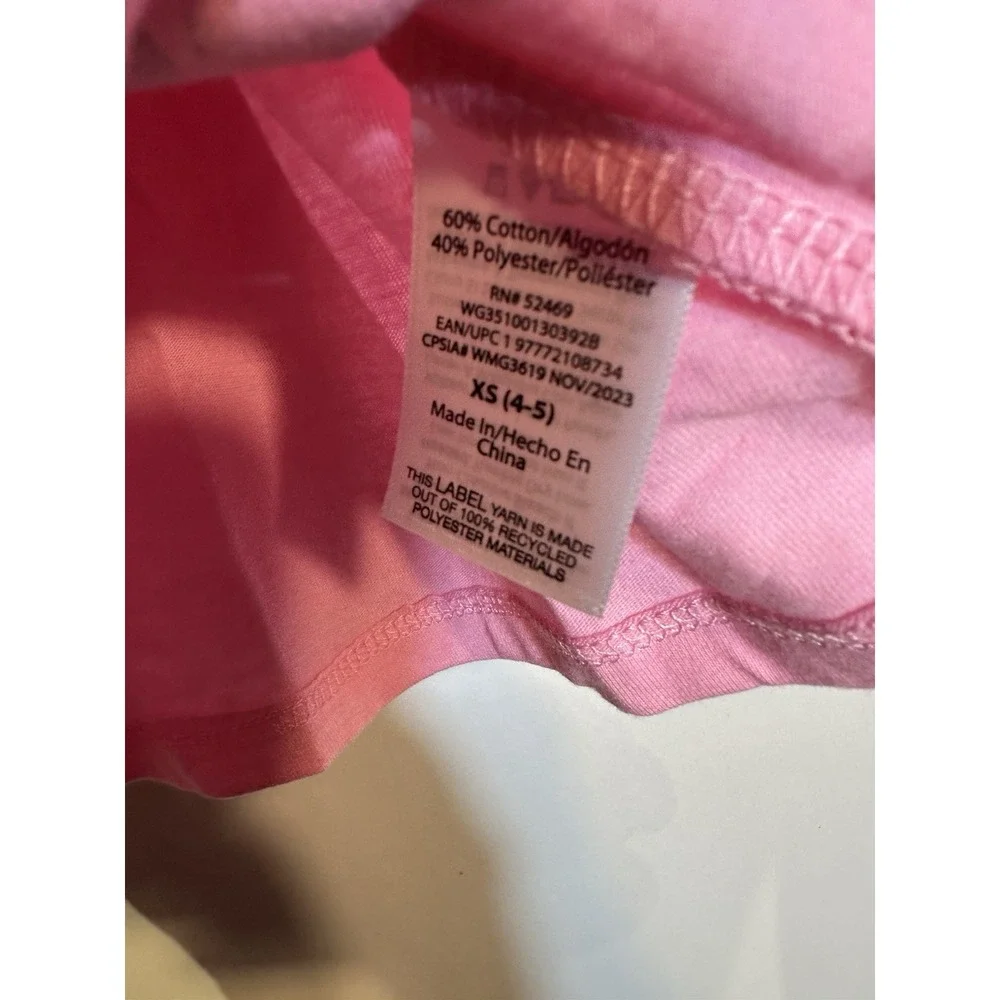 wonder nation KISS girls‎ pink crop top short sleeve shirt size XS 4 5